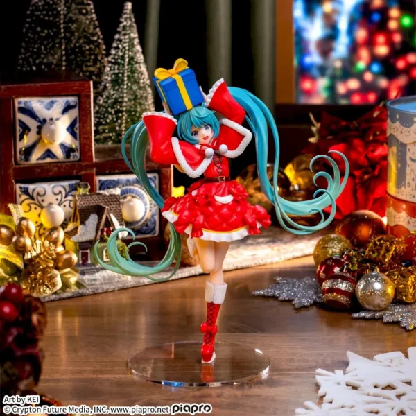 Sega Luminasta Figures: Hatsune Miku vestida con atuendo navideño