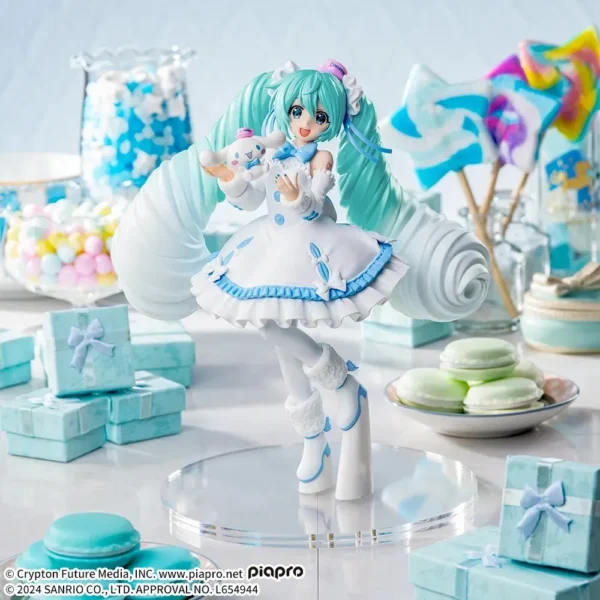 Sega Luminasta Figures: Hatsune Miku x Cinnamoroll Vestido blanco