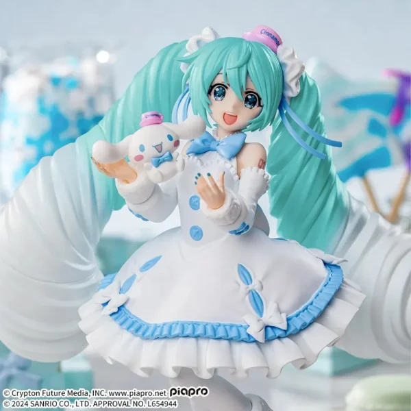 Sega Luminasta Figures: Hatsune Miku x Cinnamoroll Vestido blanco