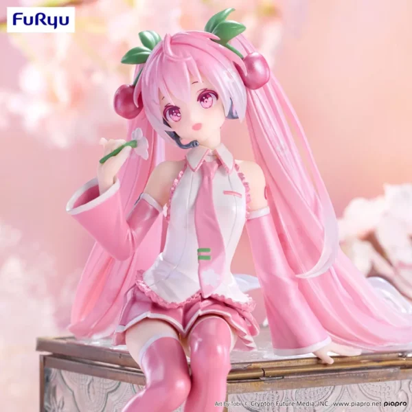 Furyu Noodle Stopper Figures: Hatsune Miku - Sakura Miku 2024 Pearl Color