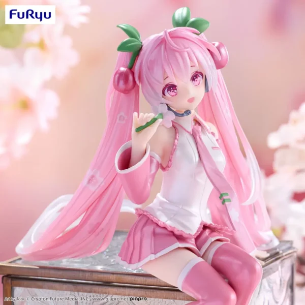 Furyu Noodle Stopper Figures: Hatsune Miku - Sakura Miku 2024 Pearl Color