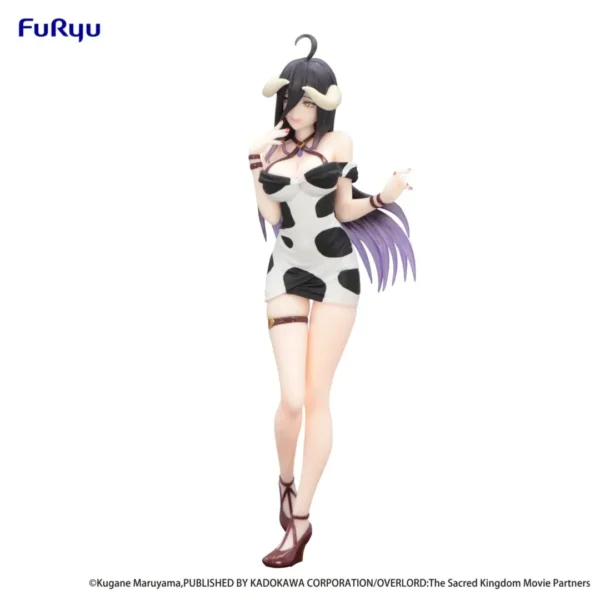 Furyu Trio-Try-iT Figure: Overlord - Albedo Mini Dress Cow Pattern.
